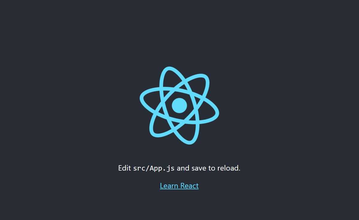 React 앱을 설치한 후 보이는 화면